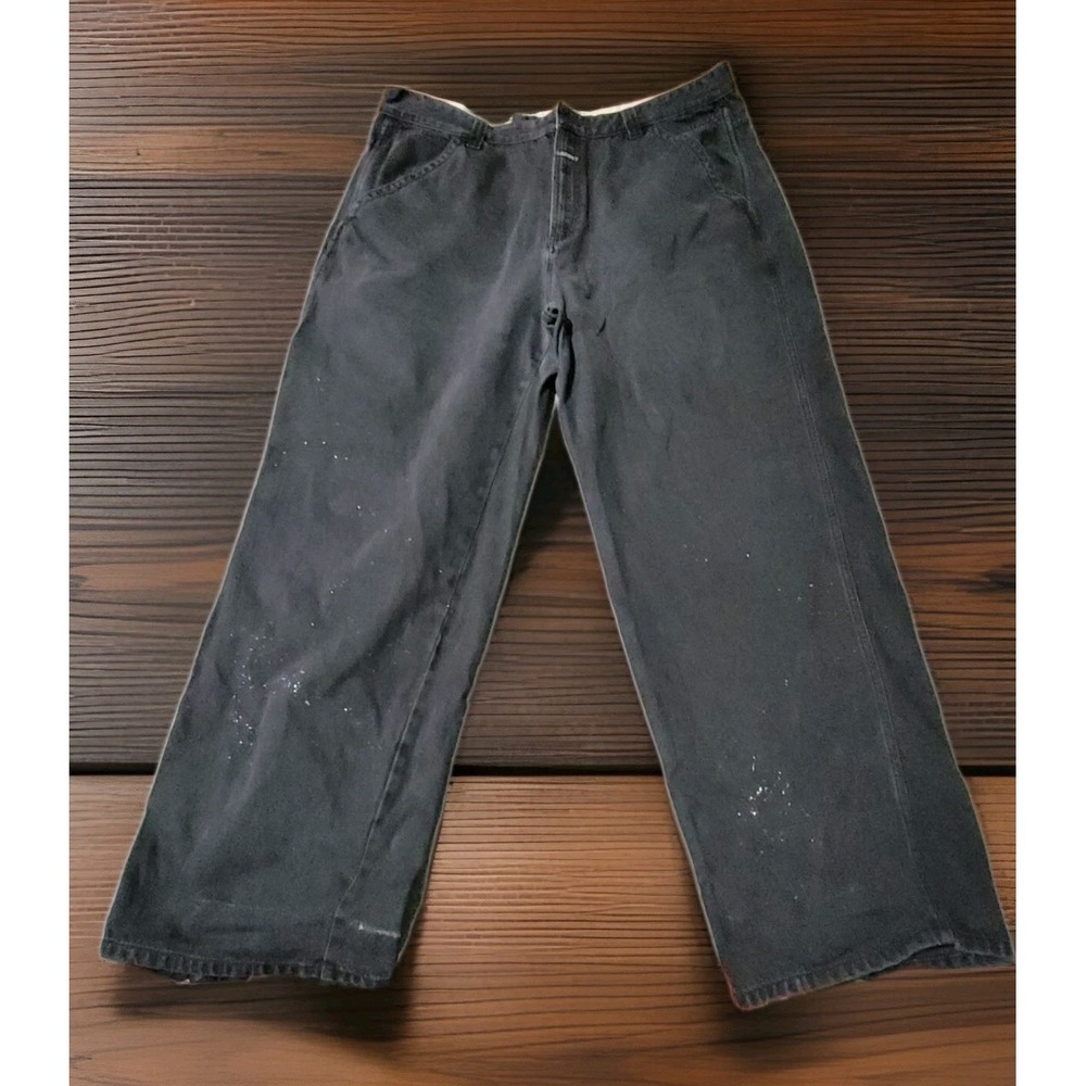 Marithé François‎ Girbaud Men's Pants Black Wide Leg Workwear 42M Vintage Y2K